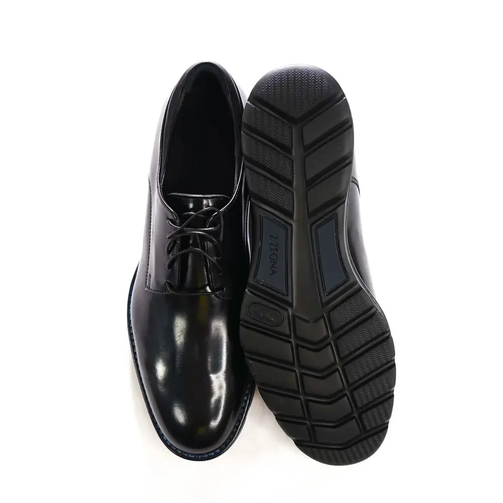 $650 Z ZEGNA - Black Leather Derby - US 9.5 (8.5UK)